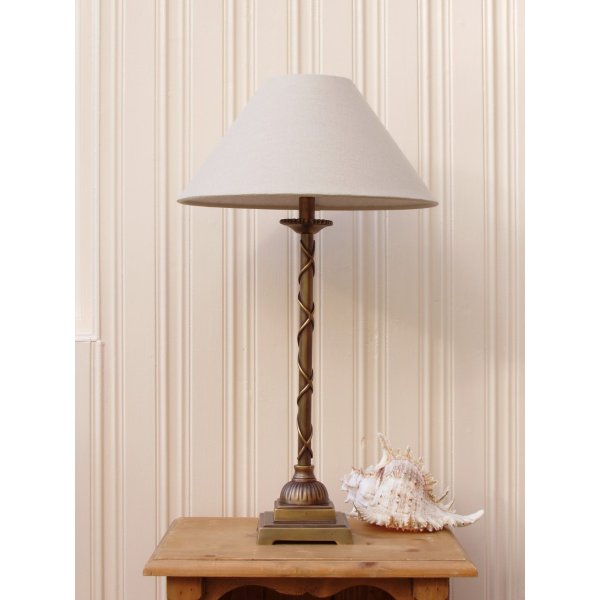 Brass Lamp Approx.46 cm with lampshade Approx. Height 30cm