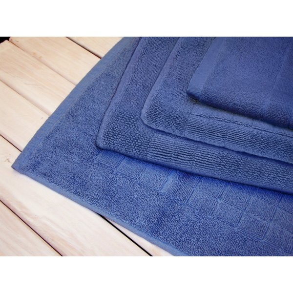 Egyptian cotton Azure Blue Bath Mat 80 x 50 cm