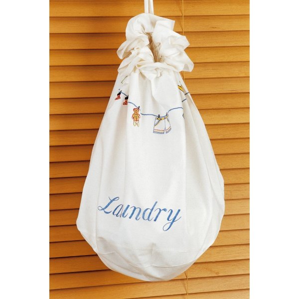 Laundry/Toy Bag for children with embroidered fun motifs. Large
