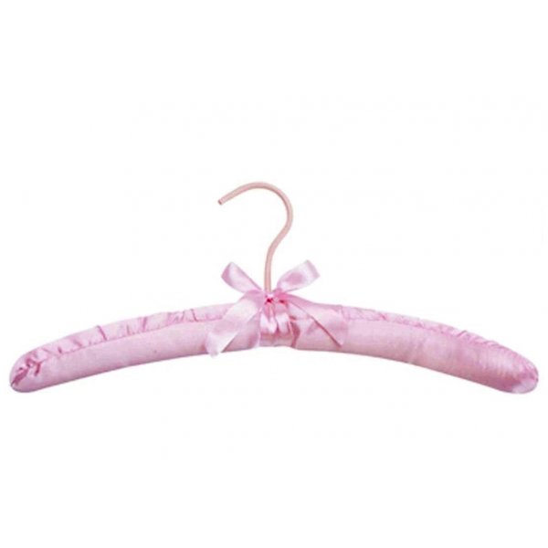 Pink Satin Padded Hangers 39 cm (set of 10)